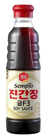 Jin Ganjang Gold F3 Premium Sojasoße 500ml - Authentisch Koreanisch, Ideal für Marinaden & Dips von Sempio 