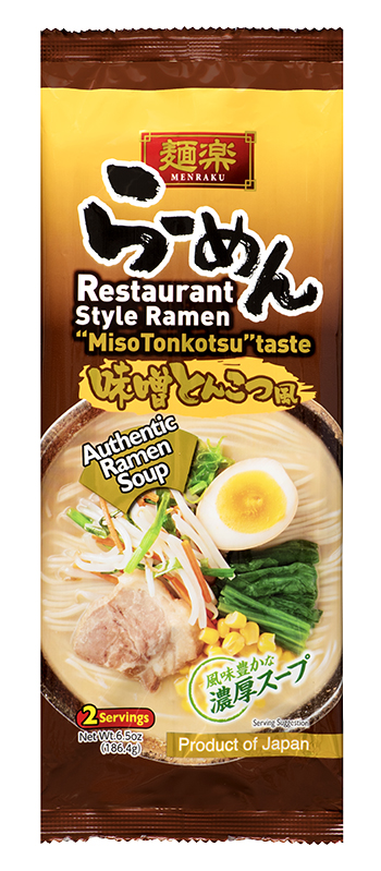 Menraku Miso Tonkotsu-Fu Ramen 186.4g 2 Packungen Instantnudeln von Hikarimiso