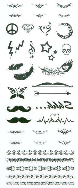 Shine B Finger Tattoo - Feather&