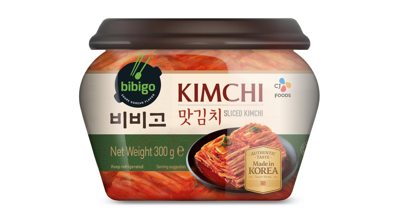 Chinakohl Bibigo (Mat) Kimchi Geschnitten (Jar Type) 300g von CJ