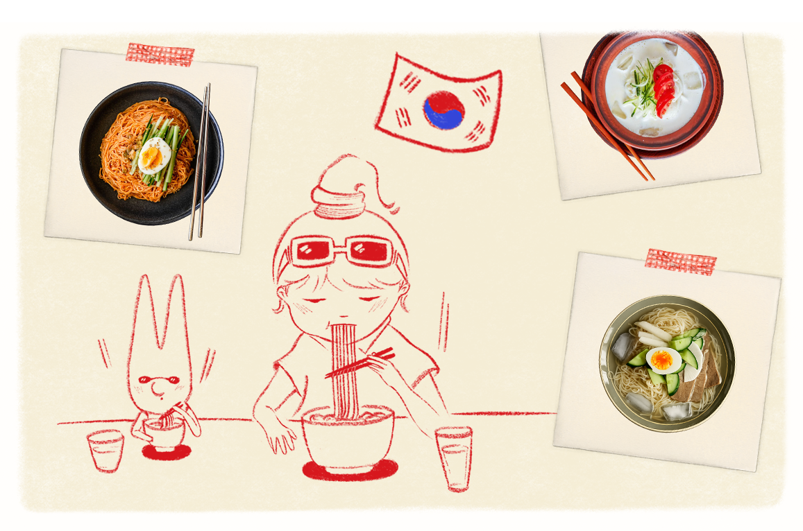 Sommernudeln nach koreanischer Art