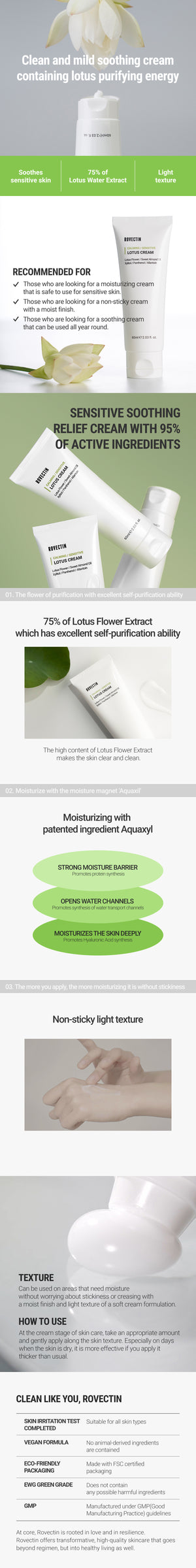 Rovectin Calming Lotus Cream 60ml