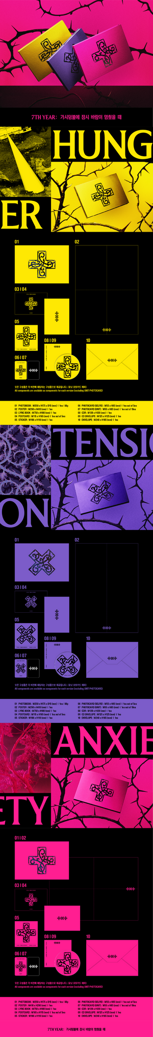 TOMORROW X TOGETHER 8e mini-album [8TH YEAR : WHEN THE WIND PAUSED AMONG THE THORNS] (Ver. HUNGER / Ver. TENSION / Ver. ANXIETY)