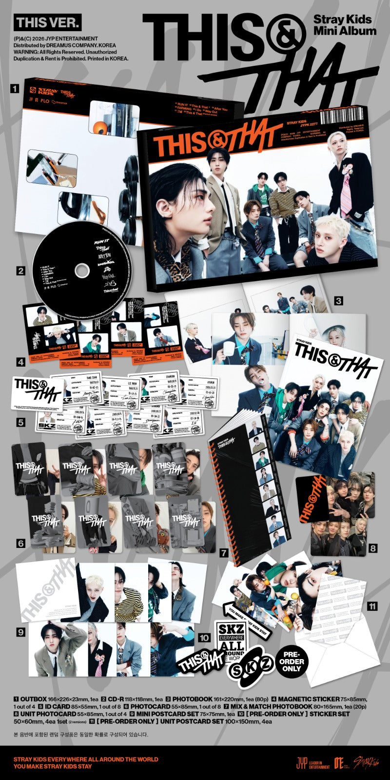 Stray Kids - 10th Mini Album THIS & THAT (THIS VER. / THAT VER.) Rando