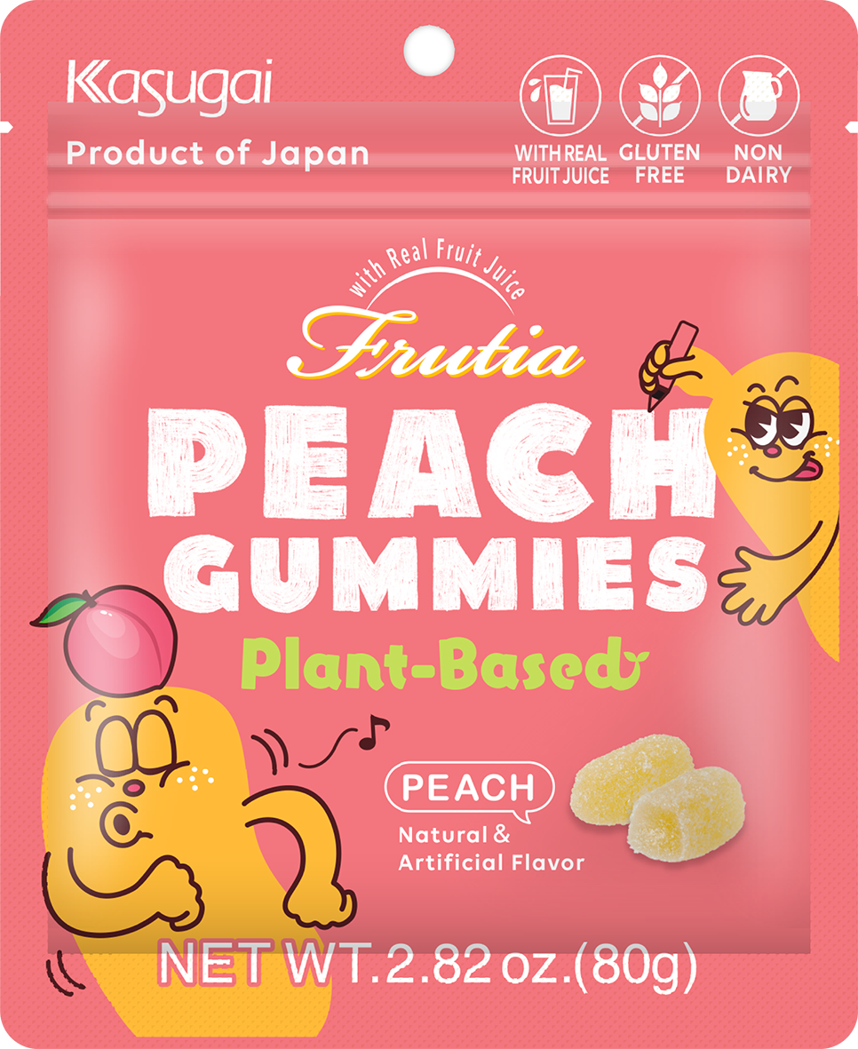 Jelly&#39;s Peach Gummi 80g von Kasugai
