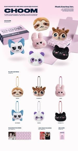 BABYMONSTER - 3rd Mini Album CHOOM (Plush Keyring Ver.)