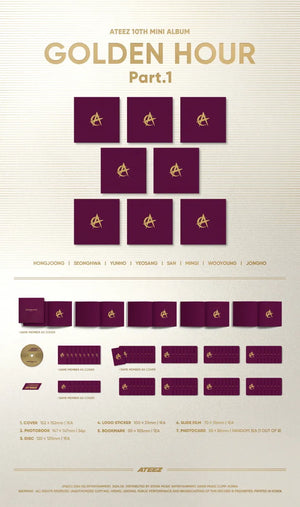 ATEEZ - GOLDEN HOUR : PART.1 (Digipack Ver.) (Random Ver.) Random