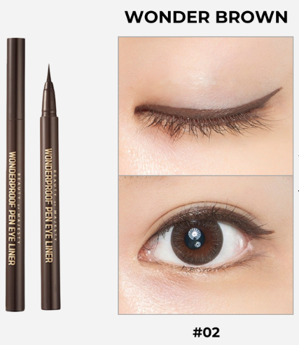 B.O.M. Wonderproof Pen Eye Liner 02 Wonder Brown 0.1g