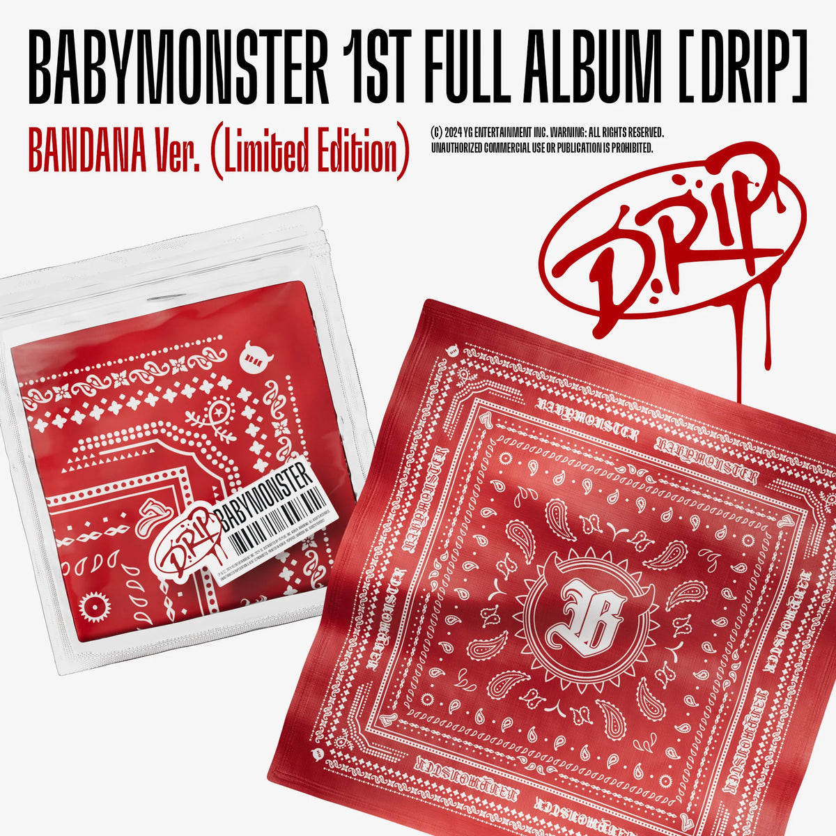 BABYMONSTER – 1ST FULL ALBUM (DRIP) BANDANA VER. LIMITED EDITION