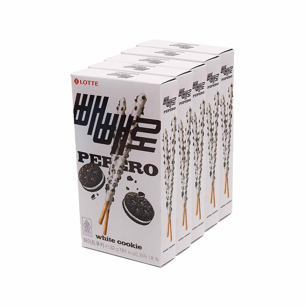 5er-Pack Pepero White Cookie Sticks 32g von Lotte