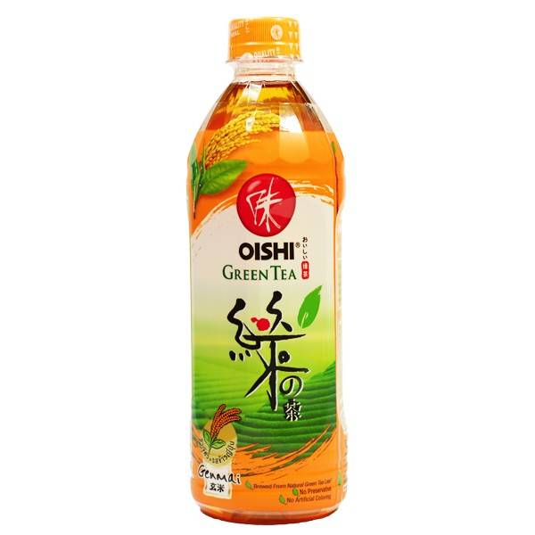 Grüntee mit Genmai 500ml von Oishi - Gesüsster Eistee