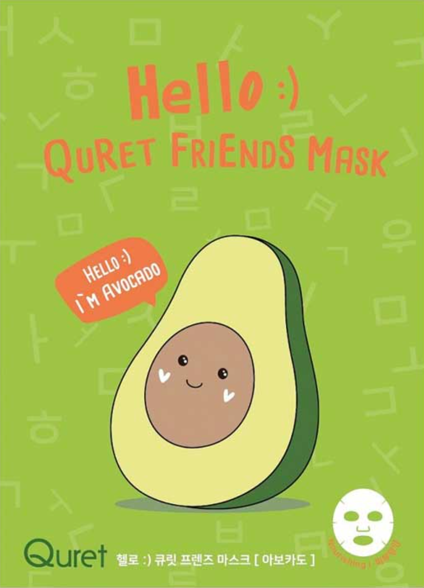 Hello :) Quret Friends Mask - Avocado Gesichtsmaske 25g