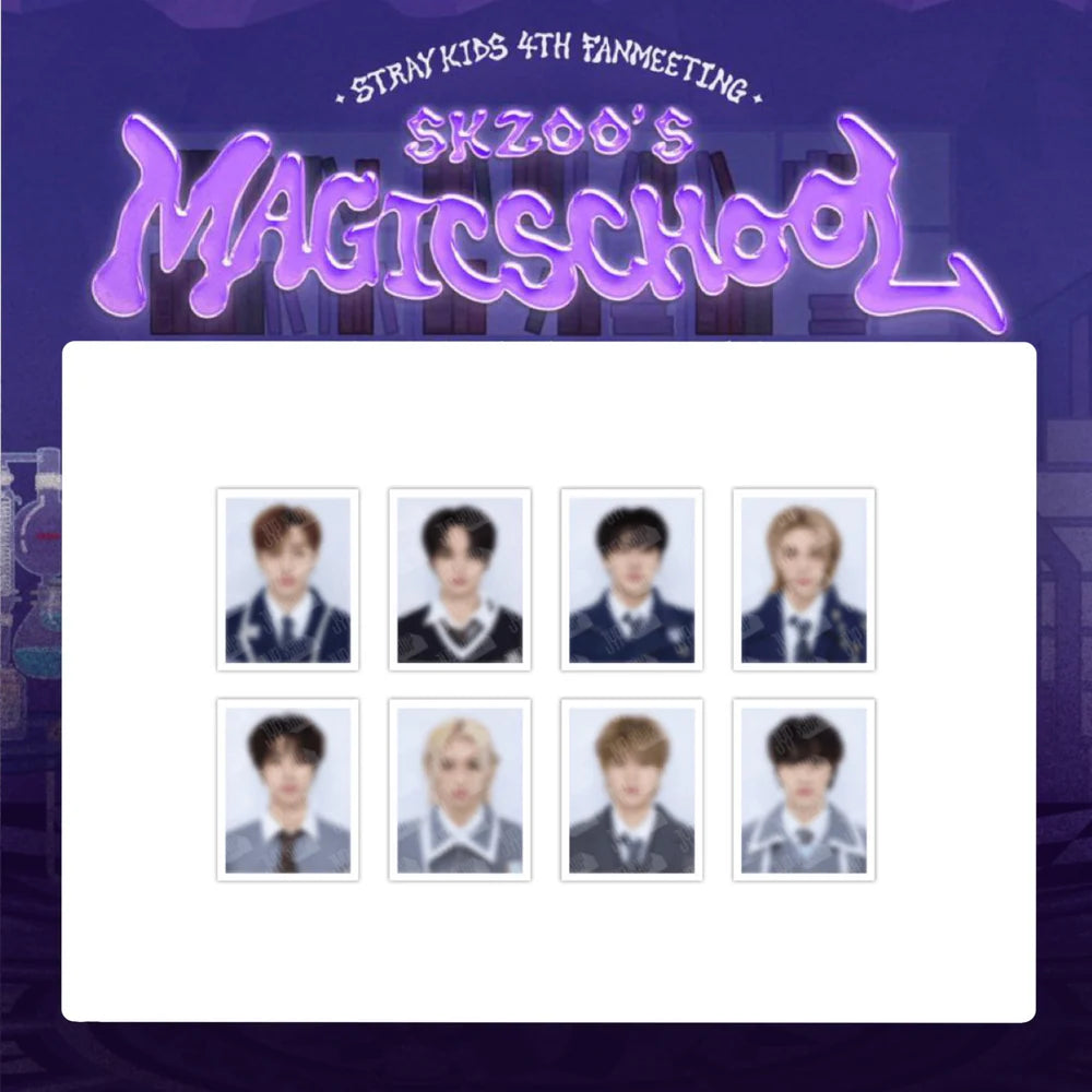 [Photo] Stray Kids - ID PHOTO 8 SHEETS SET [ SKZ&#39;S MAGIC SCHOOL Official Merch ]