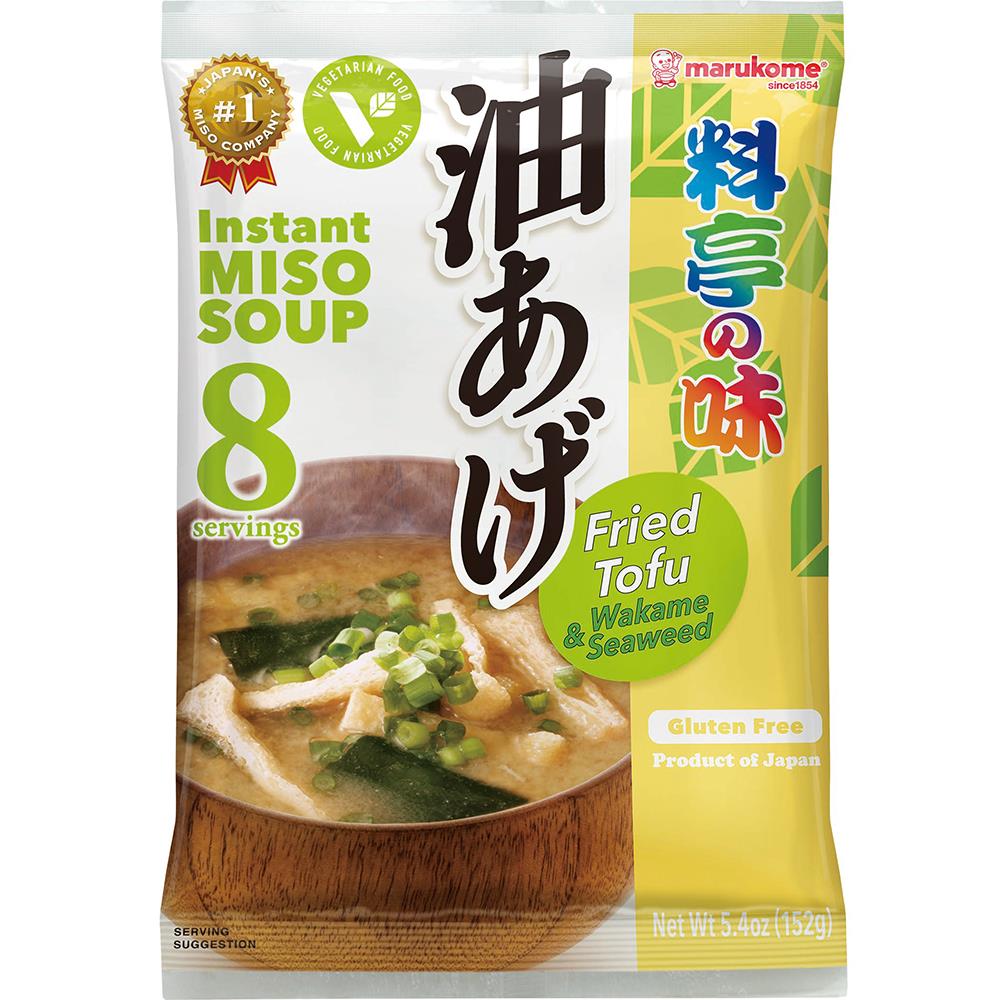 Instant Miso Soup Aburaage vegetarisch 152g 8er Packung von Marukome