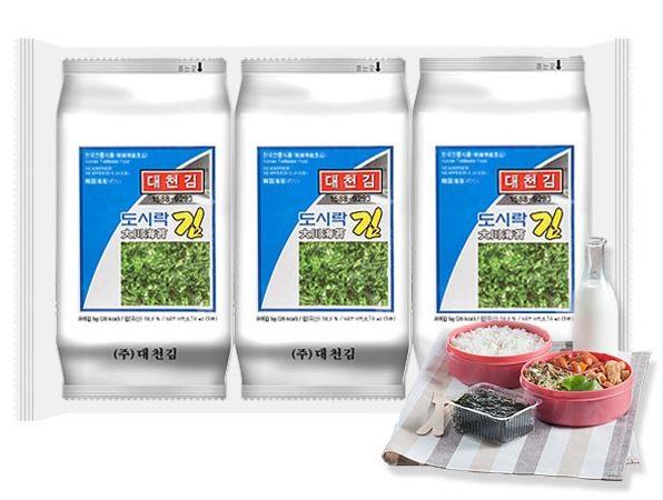 Jaerae Gim 3x5g – Geröstet, Gesalzen & Geölt Nori, Seetang, Premiumqualität von Daecheon