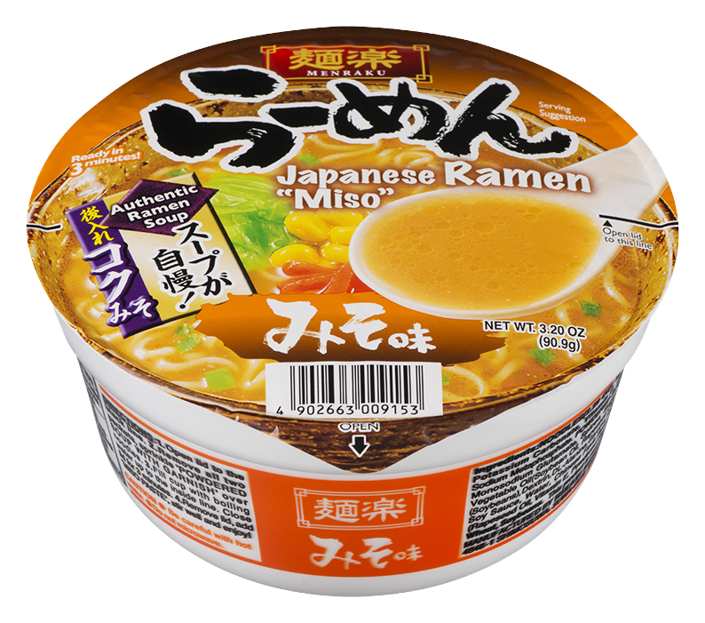 Menraku cup Miso Ramen 90.90g von Hikarimiso