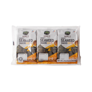 Bibigo Nori Crispy Seaweed Snack mit Sesamöl 3x5g von CJ, Seetang Snack