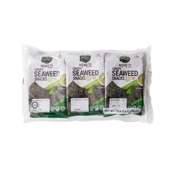 Bibigo Wasabi Gim Snack 3x5g von CJ  – Scharfer Nori-Snack