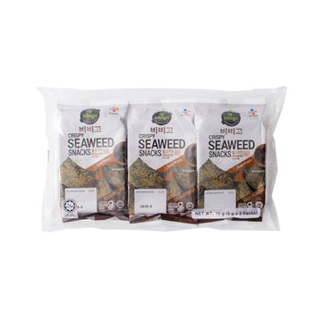 Bibigo Crispy Seaweed Snack mit BBQ Geschmack 15g von CJ