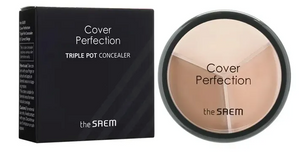 NK1200 The Saem Cover Perfection Triple Pot Concealer 02 Contour Beige 4.5gx3