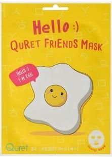 Hello :) Quret Friends Mask - Egg mit Hyaluron 25g