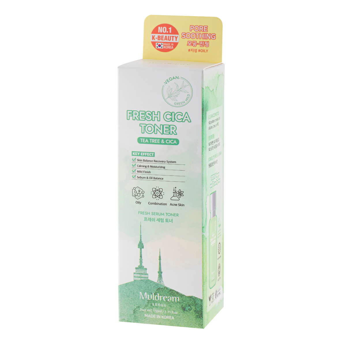 Muldream Vegan Green Mild Fresh Serum Toner 110ml