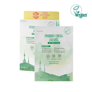 Muldream Vegan Green Mild Tee Tree Pore Mask 25ml Product and Package