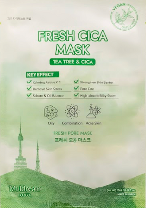 Muldream Vegan Green Mild Tee Tree Pore Mask 25ml Prosuct