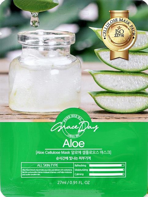 Grace Day Traditional Oriental Mask Sheet Aloe Gesichtsmaske 27ml