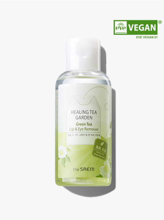 The Saem Healing Tea Garden Green Tea Lip &amp; Eye Remover 150ml -vegan