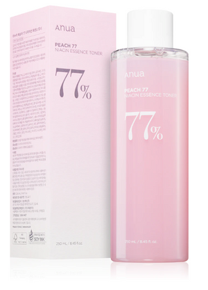 Anua Peach 77 Niacin Essence Toner 250ML Produkt und Packung