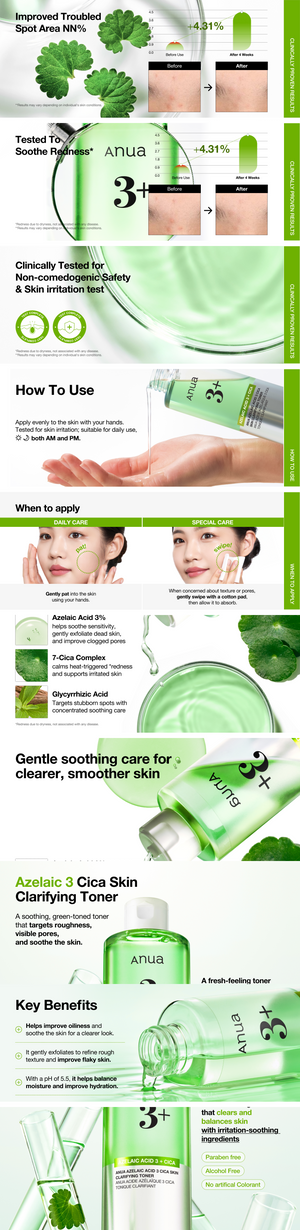 ANUA Azelaic Acid 10 Hyaluron Redness Soothing Serum 30ml
