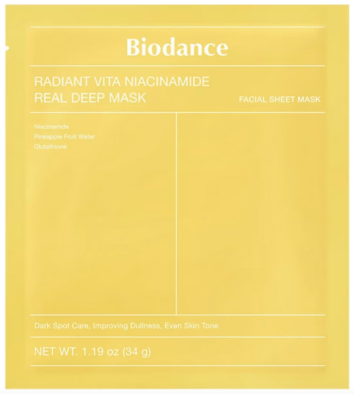 Biodance Radiant Vita Niacinamide Real Deep Mask 1 Stück