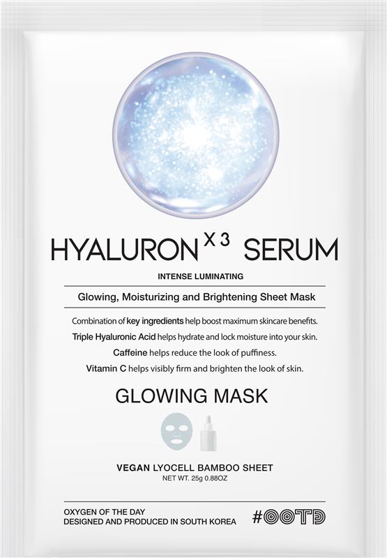 OOTD Triple Hyaruron Acid Serum Glowing Mask 25g