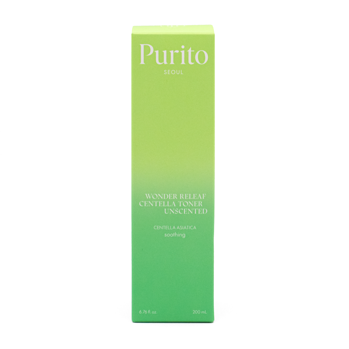 Purito Seoul Wonder Releaf Centella Toner Unscented 200ml Packung von vorne