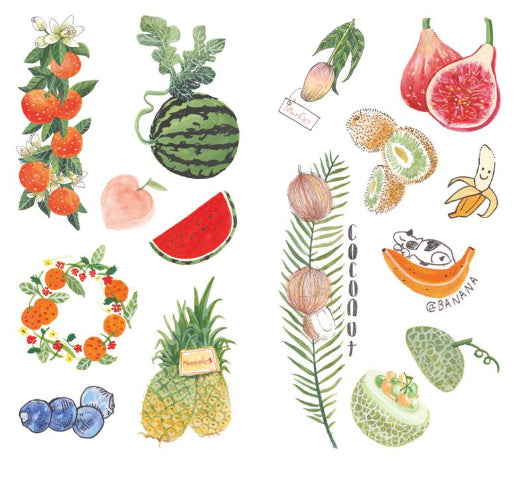 Shine B Tattoo Lulu - Tropical Fruits (2 Stück / Set)
