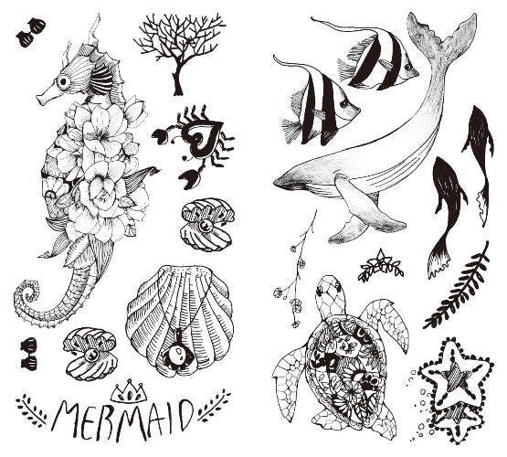 Shine B Tattoo Lulu - Mystic Ocean (2 Stück/Set) 