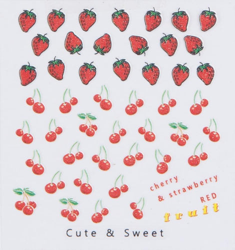 Shine B Nail Sticker - Cute & Sweet: Berry & Cherry 