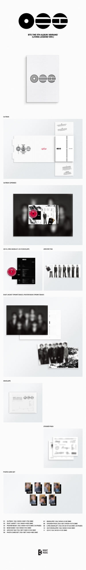 BTS - 5e album complet ARIRANG (Ver. Légende Vivante)