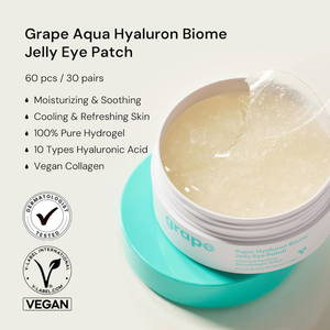 Thank You Farmer Grape Aqua Hyaluron Biome Jelly Eye Patch 60 Stück