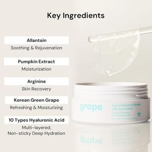 Thank You Farmer Grape Aqua Hyaluron Biome Jelly Eye Patch 60 Stück