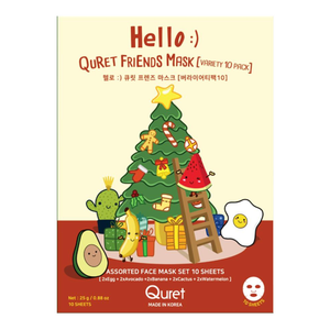 Quret Hello :) Quret Friends Mask Christmas 10 Stück