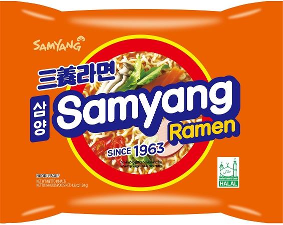 Samyang Ramen 120g von Samyang- Scharfe, HALAL zertifizierte, Koreanische Instant Nudelsuppe für Schnelle & Köstliche Mahlzeiten