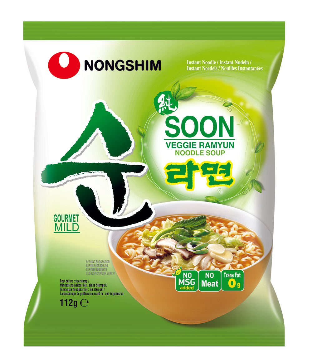 Soon Veggie Instant Noodles 112g von Nongshim, vegan