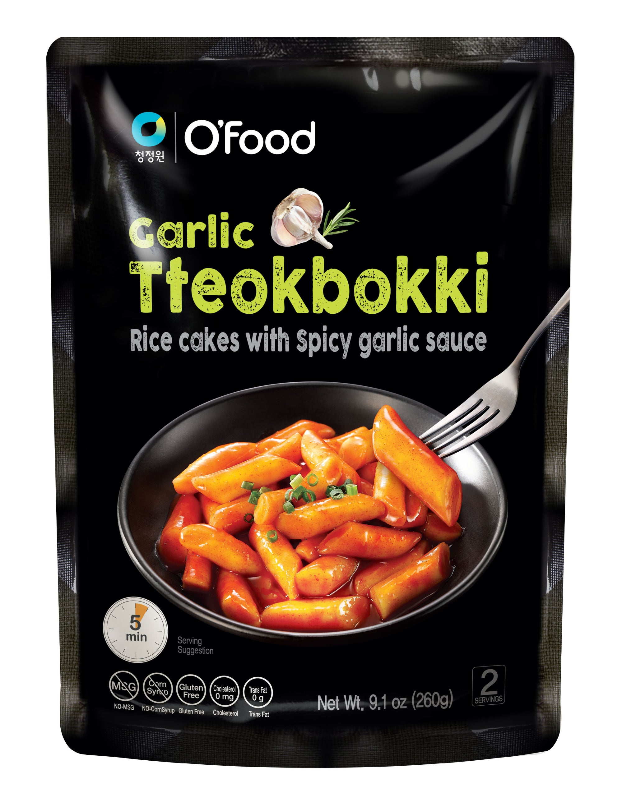 Tteokbokki Rice Cakes mit Knoblauchsauce 260g von Daesang