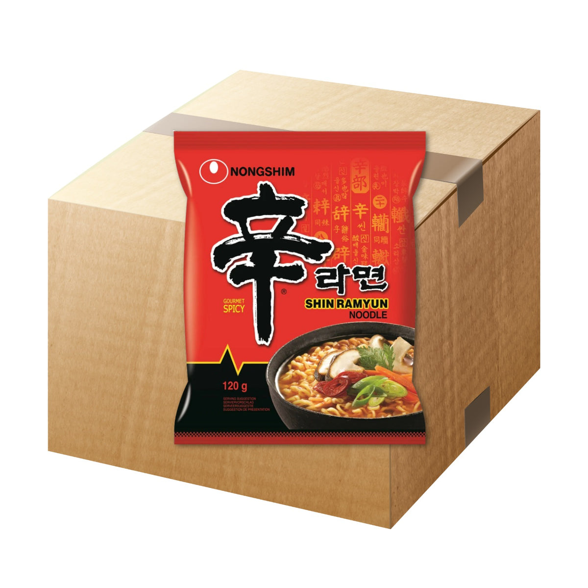 20er-Box Shin Ramyun Instant Noodles von Nongshim 120g, vegan