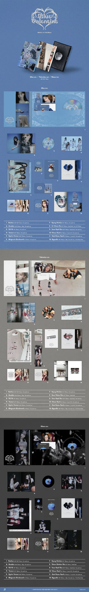 NMIXX - 1st Full Album Blue Valentine (Blue Ver. / Valentine Ver. / Chaos Ver.) Random