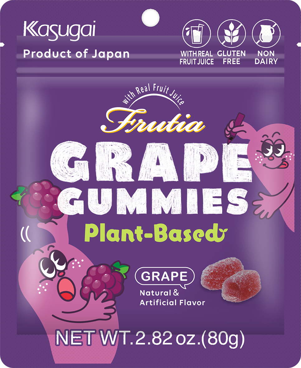Jelly Gummy Grape Candy 80g von Kasugai