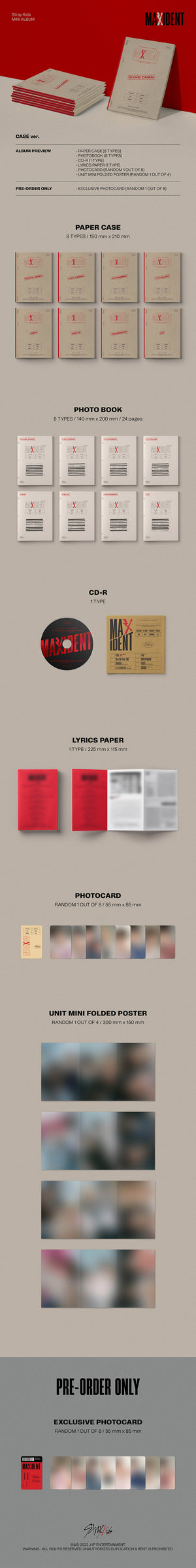 STRAY KIDS - MAXIDENT (CASE Ver.) (Version aléatoire)