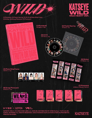 KATSEYE-3ème mini-album WILD (Wild world Ver. / Wild heart Ver.) Aléatoire